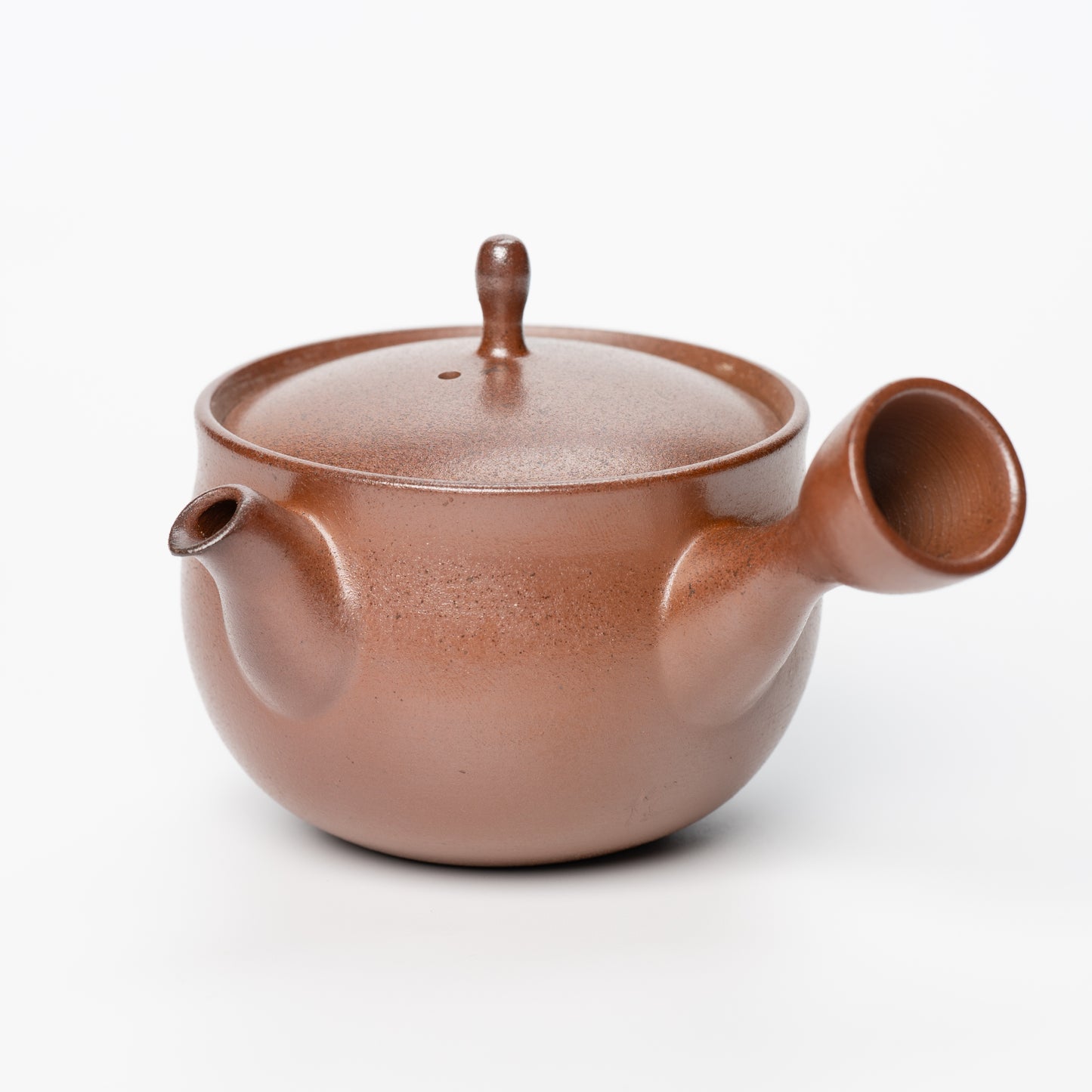 Shun Otsuki Purple clay wood-fired kiln wide horizontal teapot 072